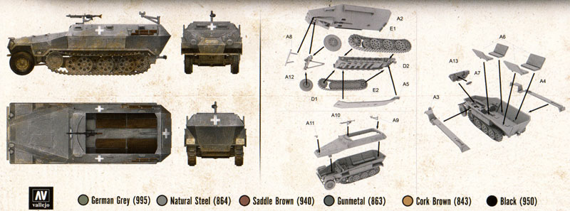 ドイツ Sd.kfz.251/1 Ausf.A 装甲兵員輸送車 プラモデル (FTF 1/72 AFV No.PL1939-040) 商品画像_1