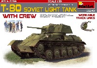 ミニアート 1/35 WW2 ミリタリーミニチュア T-80 軽戦車 w/CREW (連結可動式履帯付)