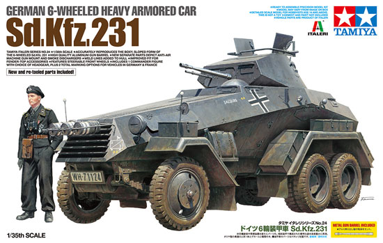 ドイツ 6輪装甲車 Sd.Kfz.231 プラモデル (タミヤ タミヤ イタレリ シリーズ No.37024) 商品画像