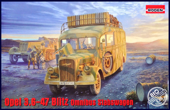 オペル ブリッツ 3.6-47 軍用バス W39 移動指令車 プラモデル (ローデン 1/35 AFV MODEL KIT No.810) 商品画像