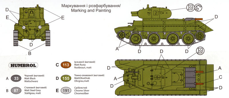 ソビエト BT-7 発展型 (76.2mm砲搭載 新砲塔) プラモデル (ユニモデル 1/72 AFVキット No.668) 商品画像_1