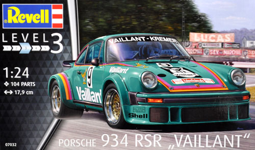 ポルシェ 934 RSR ヴァイラント プラモデル (レベル カーモデル No.07032) 商品画像