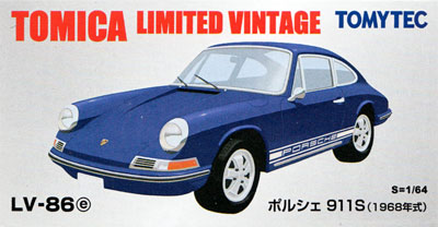 ポルシェ 911S (1968年式) (青) ミニカー (トミーテック トミカリミテッド ヴィンテージ No.LV-086e) 商品画像