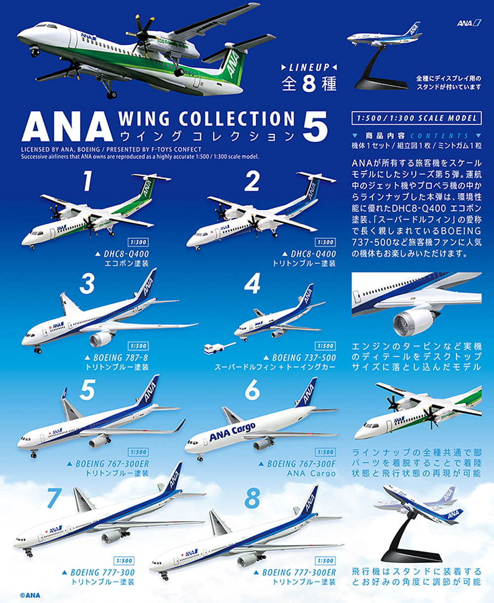 ANA ウイングコレクション 5 (1BOX) プラモデル (エフトイズ ANA ウイングコレクション No.005B) 商品画像_2