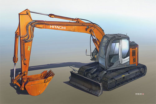 日立建機 油圧ショベル ZAXIS 135US プラモデル (ハセガワ 建機シリーズ No.WM001) 商品画像