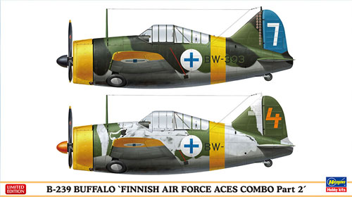 B-239 バッファロー フィンランド空軍 エーセスコンボ パート2 プラモデル (ハセガワ 1/72 飛行機 限定生産 No.02229) 商品画像