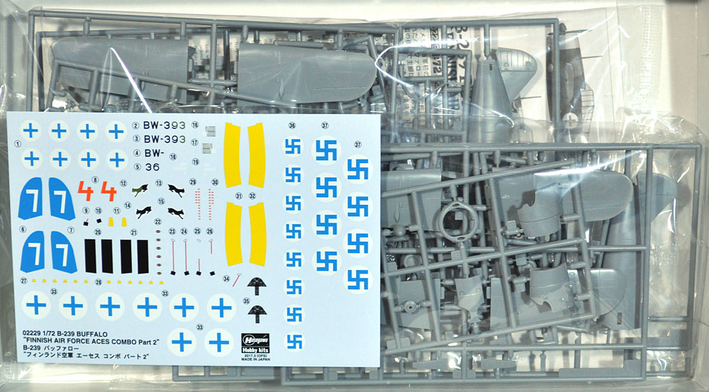 B-239 バッファロー フィンランド空軍 エーセスコンボ パート2 プラモデル (ハセガワ 1/72 飛行機 限定生産 No.02229) 商品画像_1