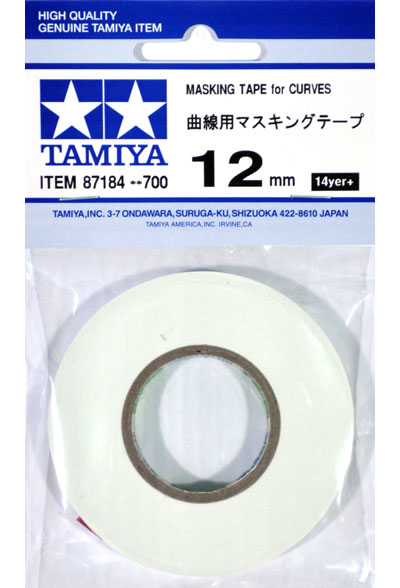 曲線用マスキングテープ (12mm) マスキングテープ (タミヤ メイクアップ材 No.87184) 商品画像