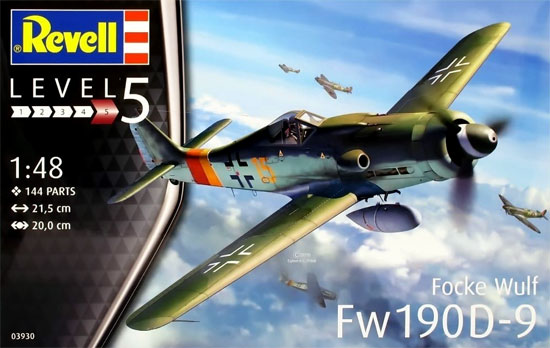 フォッケウルフ Fw190D-9 プラモデル (レベル 1/48 飛行機モデル No.03930) 商品画像