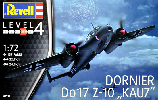 ドルニエ Do17Z-10 KAUZ プラモデル (レベル 1/72 飛行機 No.03933) 商品画像