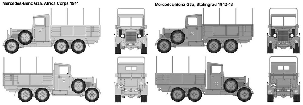 メルセデスベンツ G3a トラック 6×4 プラモデル (MAC DISTRIBUTION 1/72 AFVモデル No.72135) 商品画像_2