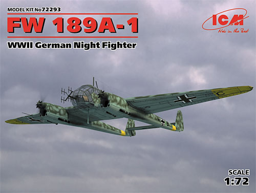 フォッケウルフ Fw189A-1 夜間戦闘機 プラモデル (ICM 1/72 エアクラフト プラモデル No.72293) 商品画像