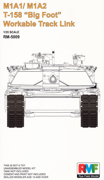 M1A1/M1A2 T-158 ビッグフット 可動式履帯 プラモデル (ライ フィールド モデル 可動履帯 (WORKABLE TRACK LINKS) No.RM-5009) 商品画像