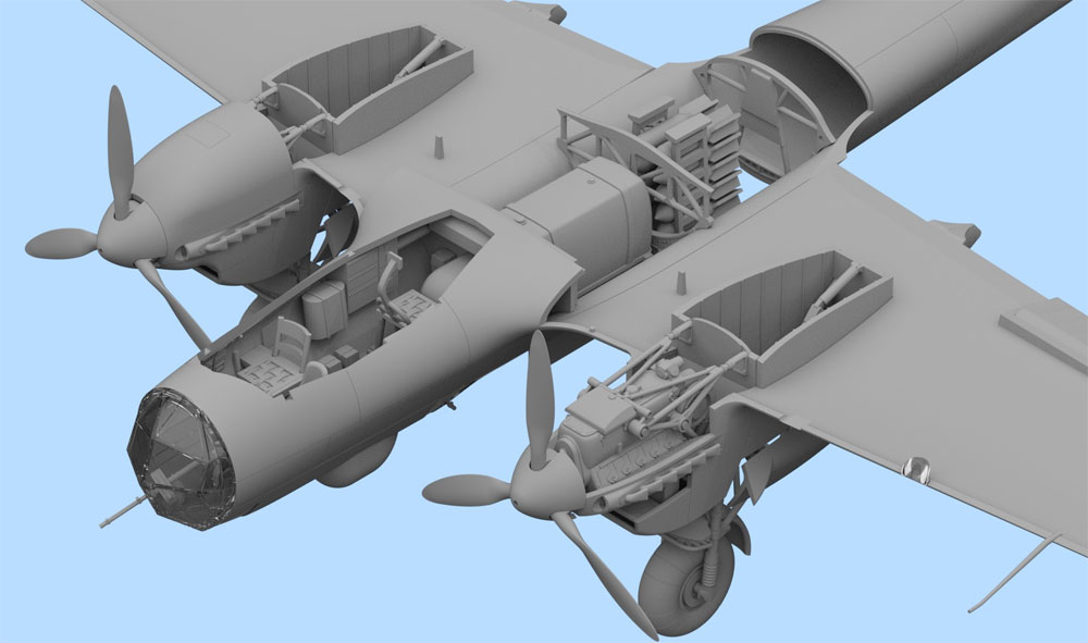 ドルニエ Do215B-4 双発偵察機 プラモデル (ICM 1/72 エアクラフト プラモデル No.72305) 商品画像_3