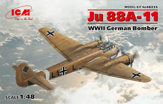 ユンカース Ju88A-11 爆撃機 プラモデル (ICM 1/48 エアクラフト プラモデル No.48235) 商品画像