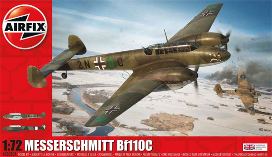 メッサーシュミット Bf110C/D プラモデル (エアフィックス 1/72 ミリタリーエアクラフト No.A03080A) 商品画像