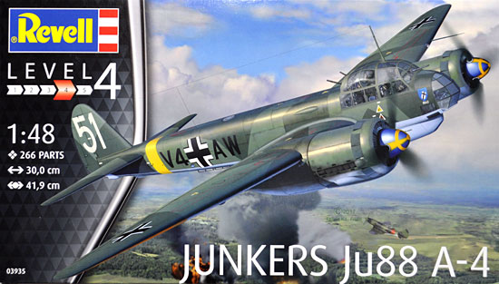 ユンカース Ju88A-4 プラモデル (レベル 1/48 飛行機モデル No.03935) 商品画像