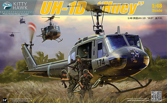 UH-1D ヒューイ プラモデル (キティホーク 1/48 ミリタリー No.KH80154) 商品画像