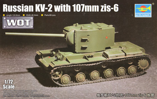 ロシア KV-2 107mm砲搭載型 プラモデル (トランペッター 1/72 AFVシリーズ No.07162) 商品画像