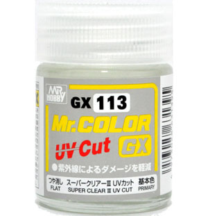 スーパークリアー 3 UVカット (つや消し) 塗料 (GSIクレオス Mr.カラー GX No.GX-113) 商品画像