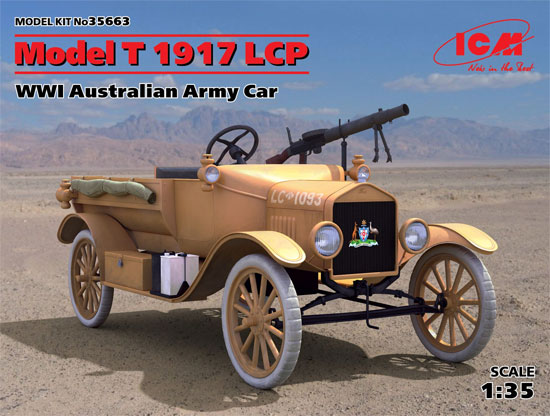 T型フォード 1917 LCP WW1 オーストラリア陸軍 プラモデル (ICM 1/35 ミリタリービークル・フィギュア No.35663) 商品画像