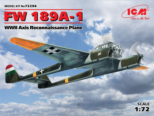 フォッケウルフ Fw189A-1 偵察機 プラモデル (ICM 1/72 エアクラフト プラモデル No.72294) 商品画像