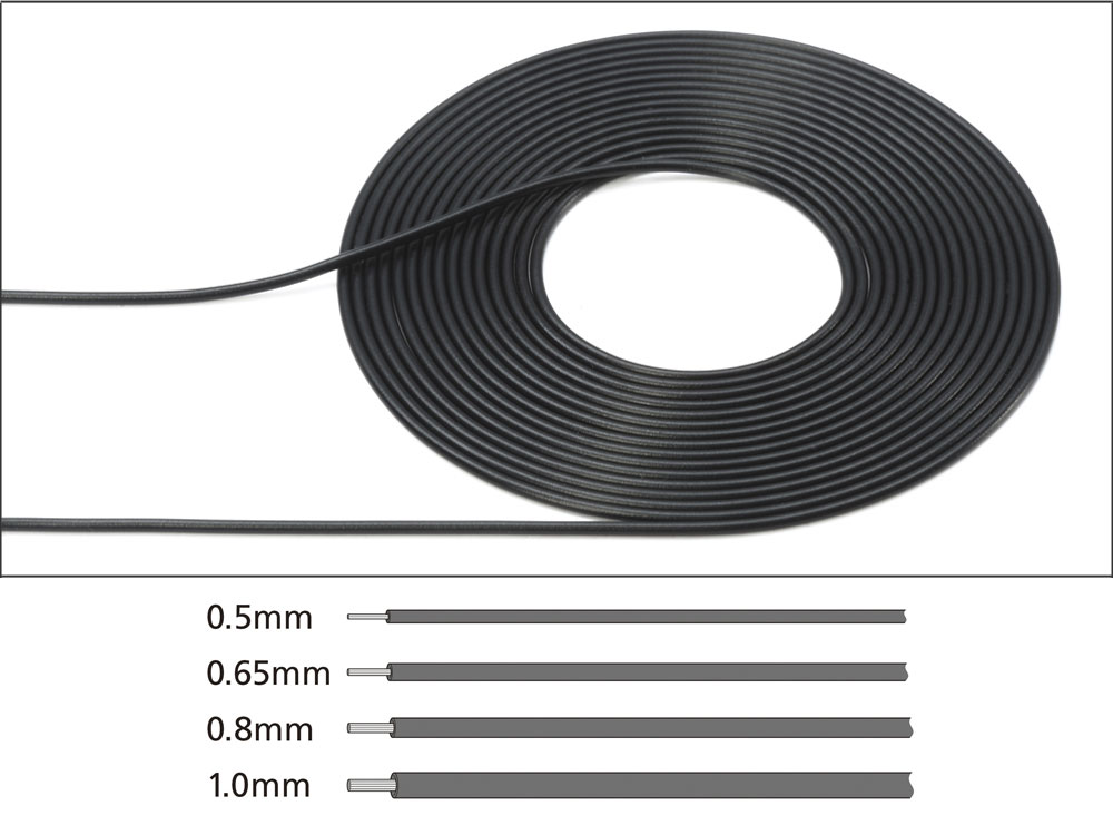 パイピングケーブル 外径 φ0.5mm (ブラック) ケーブル (タミヤ ディテールアップパーツシリーズ No.12675) 商品画像_2