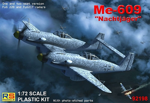 メッサーシュミット Me609 ナハトイェガー プラモデル (RS MODELS 1/72 エアクラフトモデル No.92198) 商品画像