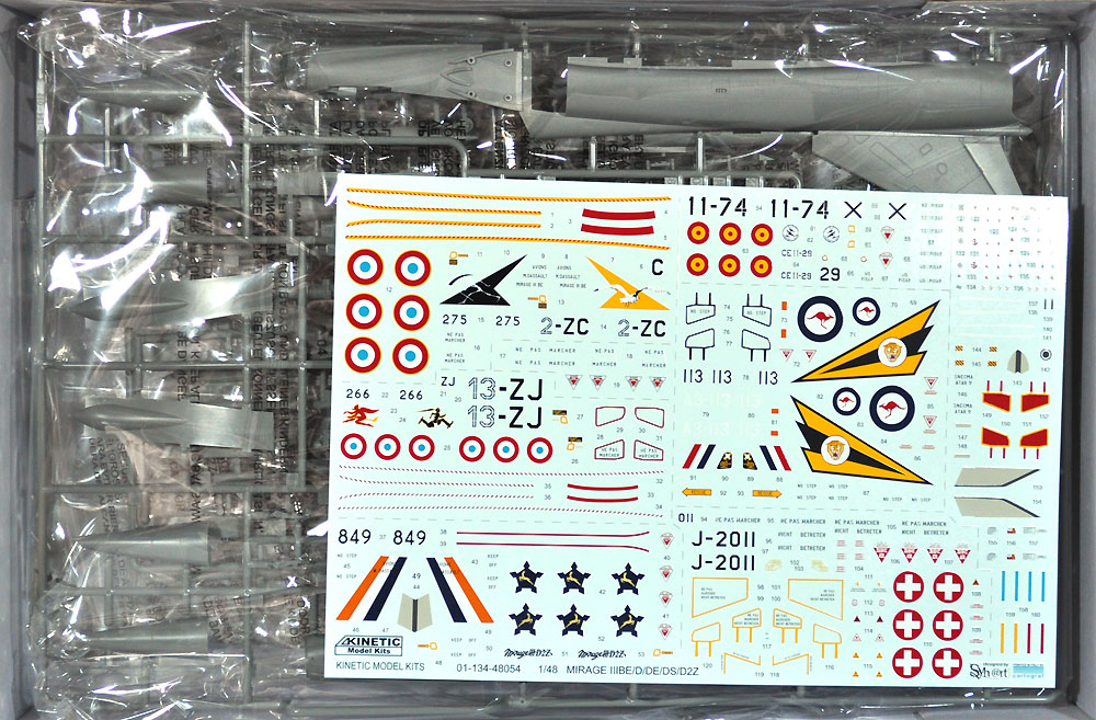 ミラージュ 3 BE/D/DE/DS/D2Z 複座練習機/攻撃機 プラモデル (キネティック 1/48 エアクラフト プラモデル No.K48054) 商品画像_1