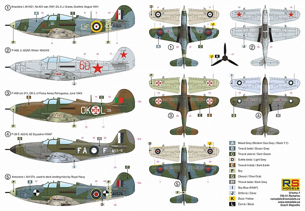 エアコブラ I/P-400 プラモデル (RSモデル 1/72 エアクラフト プラモデル No.92181) 商品画像_2