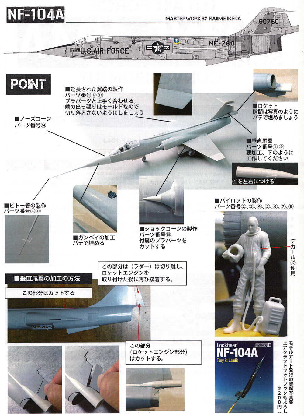 アメリカ空軍 スペーストレーナー NF-104A 改造キット レジン (モデルアート オリジナル レジンキット No.NF-001) 商品画像_2