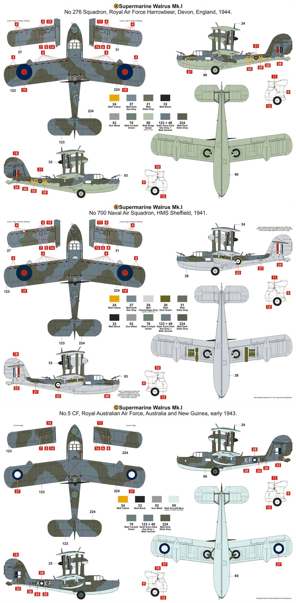 スーパーマリーン ウォーラス Mk.1 プラモデル (エアフィックス 1/48 ミリタリーエアクラフト No.A09183) 商品画像_2