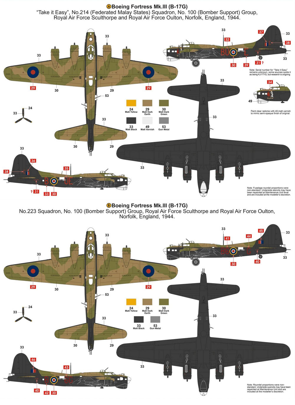 ボーイング フォートレス Mk.3 プラモデル (エアフィックス 1/72 ミリタリーエアクラフト No.A08018) 商品画像_2