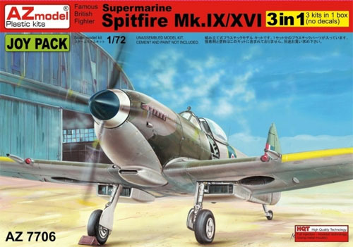 スーパーマリン スピットファイア Mk.9/16 ジョイパック プラモデル (AZ model 1/72 エアクラフト プラモデル No.AZ7706) 商品画像