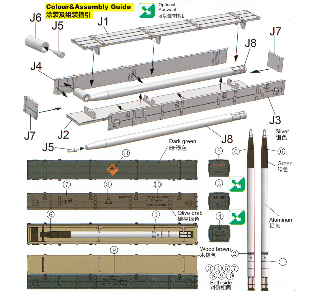 122mm ロケットランチャー弾体 / 弾薬箱 プラモデル (ダイオパーク 1/35 プラスチックモデルキット No.DP35019) 商品画像_2