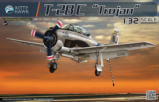 T-28C トロージャン プラモデル (キティホーク 1/32 エアモデル No.KH32015) 商品画像