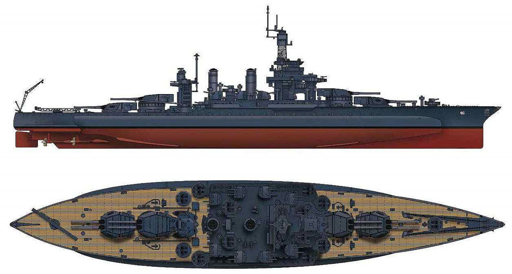 アメリカ海軍 コロラド級戦艦 BB-46 メリーランド 1945 プラモデル (ピットロード 1/700 スカイウェーブ W シリーズ No.W199) 商品画像_1