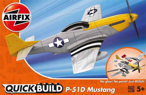 P-51D マスタング プラモデル (エアフィックス クイックビルド (QUICKBUILD) No.J6016) 商品画像