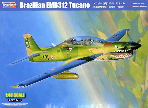 ブラジル空軍 EMB-312 ツカノ プラモデル (ホビーボス 1/48 エアクラフト プラモデル No.81763) 商品画像