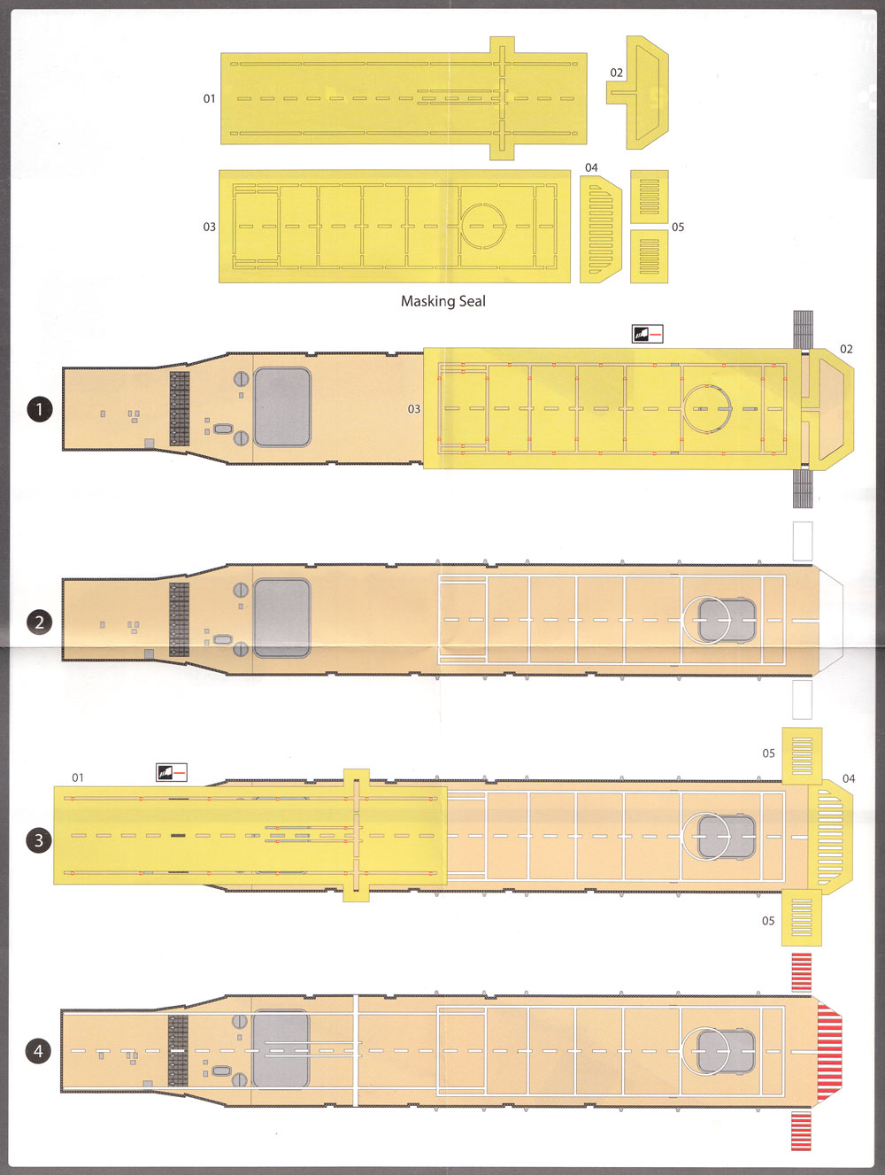 日本海軍 航空母艦 龍驤 第一次改装時 純正木甲板シール 木製甲板 (フジミ 1/700 グレードアップパーツシリーズ No.126) 商品画像_3
