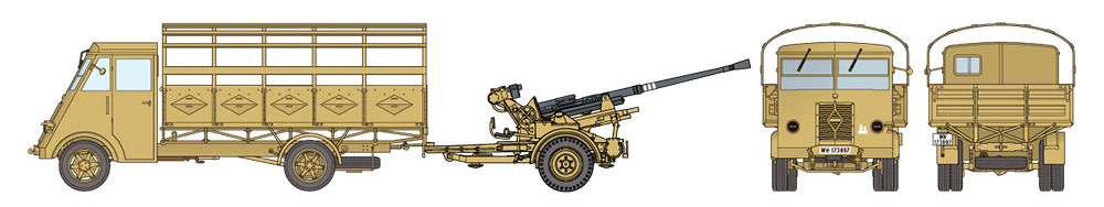 ドイツ 3.5トン トラック AHN 3.7cm 対空機関砲 37型セット プラモデル (タミヤ 1/35 ミリタリー コレクション No.32410) 商品画像_3