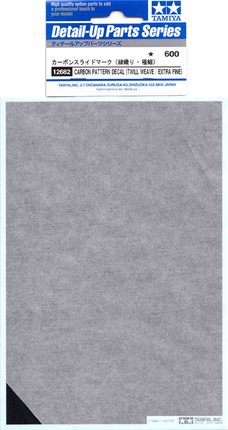カーボンスライドマーク (綾織り 極細) デカール (タミヤ ディテールアップパーツシリーズ No.12682) 商品画像