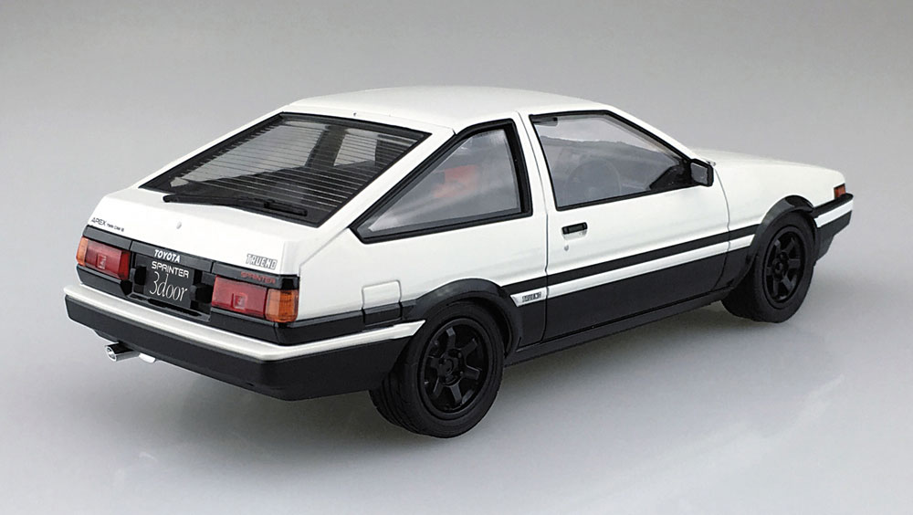 アオシマ トヨタ AE86 トレノ '83 (ホワイト/ブラック) 1/24 プリ 