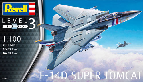 F-14D スーパートムキャット プラモデル (レベル 1/100 エアクラフト No.03950) 商品画像