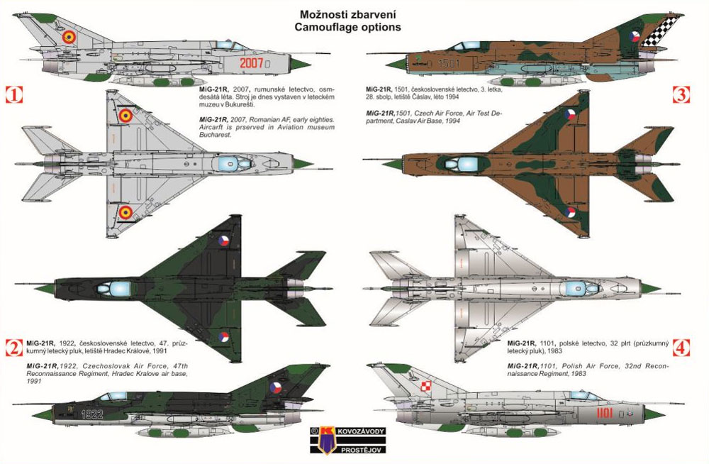 MiG-21R フィッシュベッド H ヨーロッパ プラモデル (KPモデル 1/72 エアクラフト プラモデル No.KPM0086) 商品画像_1