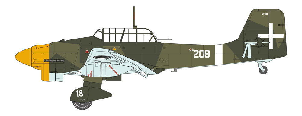 ユンカース Ju87B-2/R-2 スツーカ プラモデル (エアフィックス 1/72 ミリタリーエアクラフト No.A03089) 商品画像_3