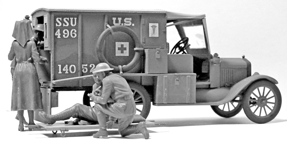 T型フォード 1917 救急車 w/アメリカ衛生兵 プラモデル (ICM 1/35 ミリタリービークル・フィギュア No.35662) 商品画像_2