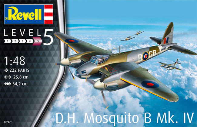 D.H. モスキート Mk.4 爆撃機 プラモデル (レベル 1/48 飛行機モデル No.03923) 商品画像