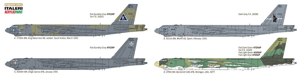 B-52G ストラトフォートレス プラモデル (イタレリ 1/72 航空機シリーズ No.1378) 商品画像_1