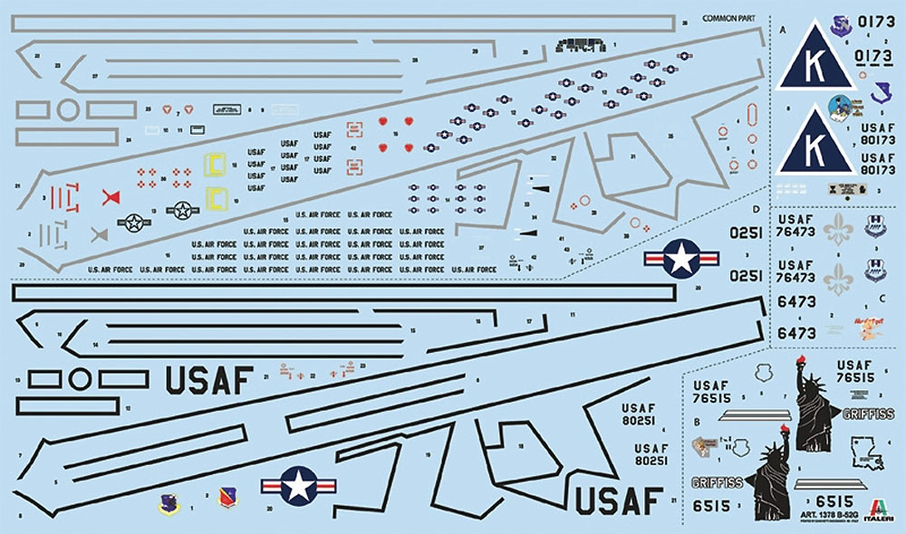 B-52G ストラトフォートレス プラモデル (イタレリ 1/72 航空機シリーズ No.1378) 商品画像_2